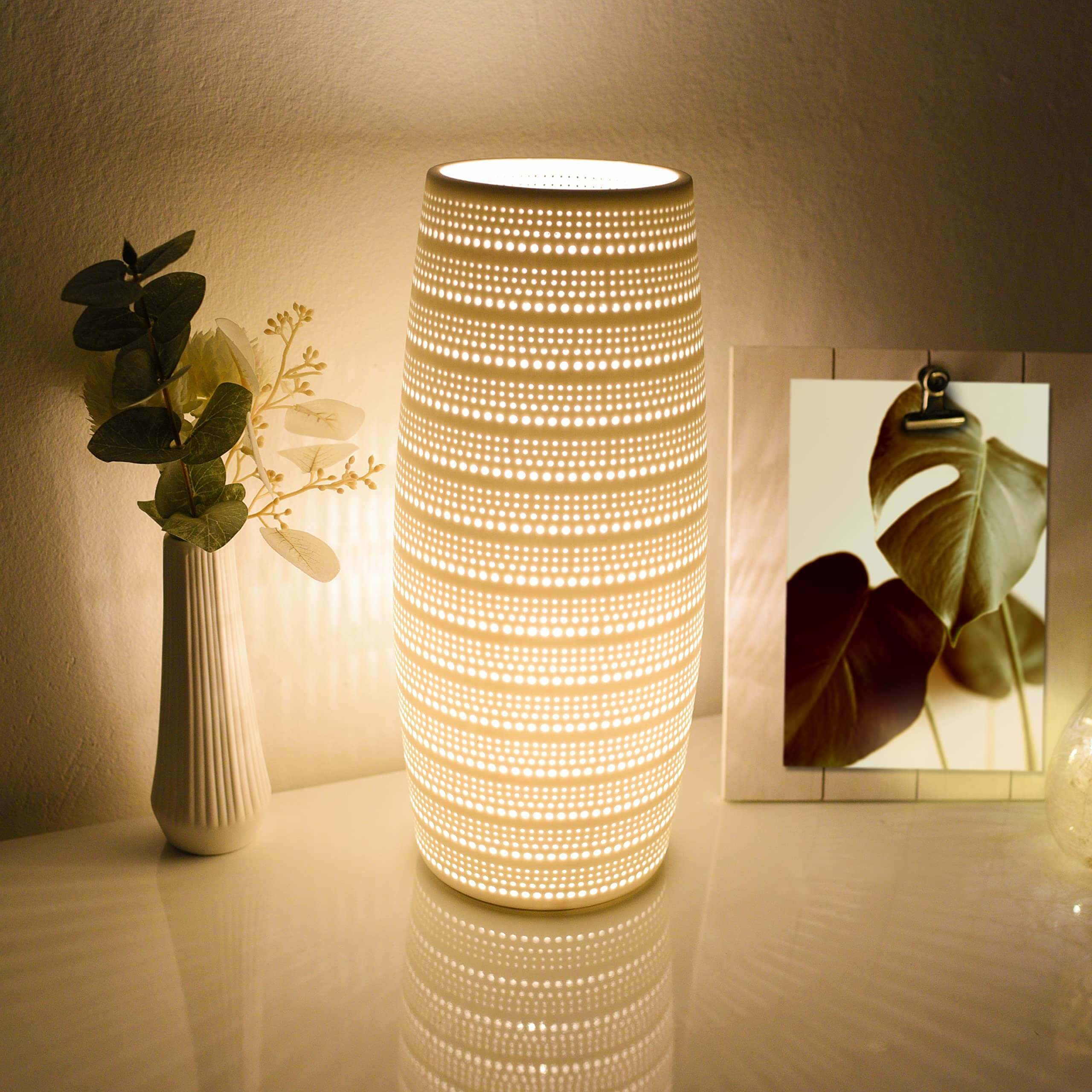 Nino Germany Mid-Century Clay Iso Light Table Lamp